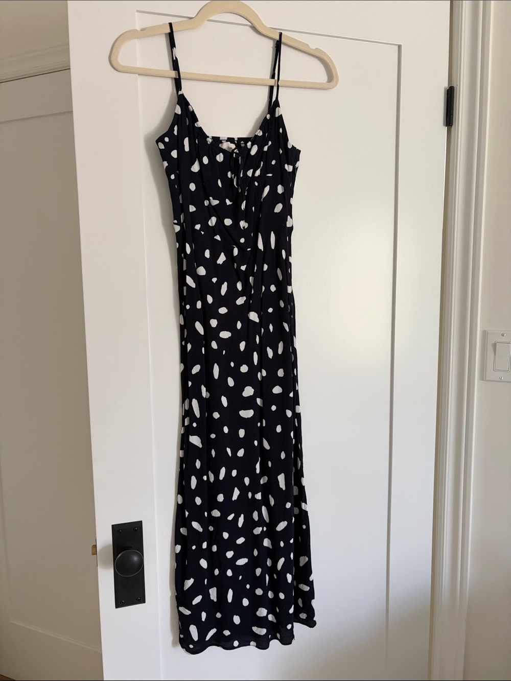 Wilfred Black and White Spot Maxi Slip Dress